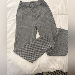 Plad black and white pants | size:S